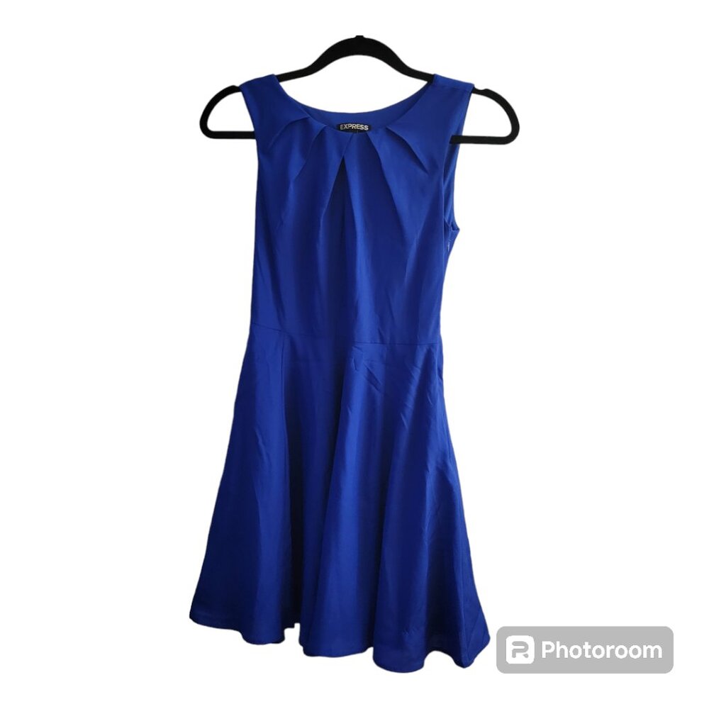 Express Keyhole Blue Dress